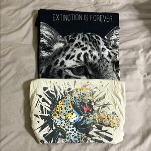 Graphic Leopard T-Shirts Set
